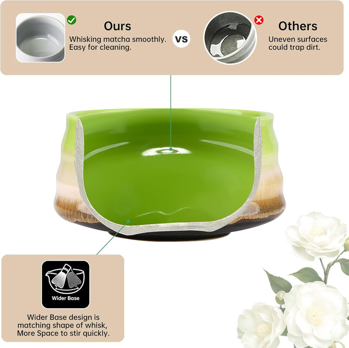 7PCS Matcha Kit Japanische Zeremonie, Bambuslöffel, Bambusschaufel, Peitschenhalter, Matcha-Set für