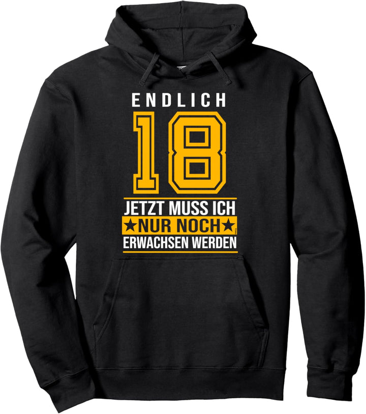 18. Geburtstag Männer Lustig Spruch 18 Jahre Jungs Pullover Hoodie