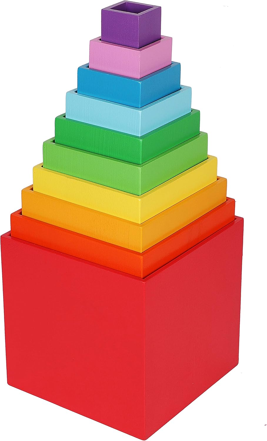 Toys of Wood Oxford Holzstapelbox Regenbogen-Farben-Nesting und Sorting Cups Blöcke für Kleinkinder-