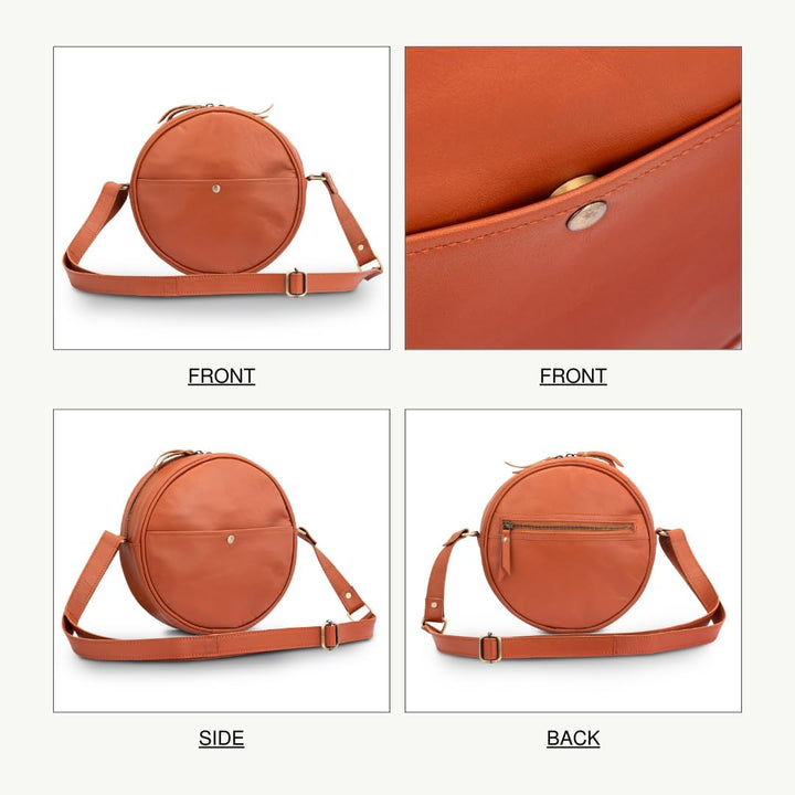 Runde Urban-Ledertaschen für Damen, Kreistaschen für Damen, Designer-Mode-Umhängetasche, kleine Umhä
