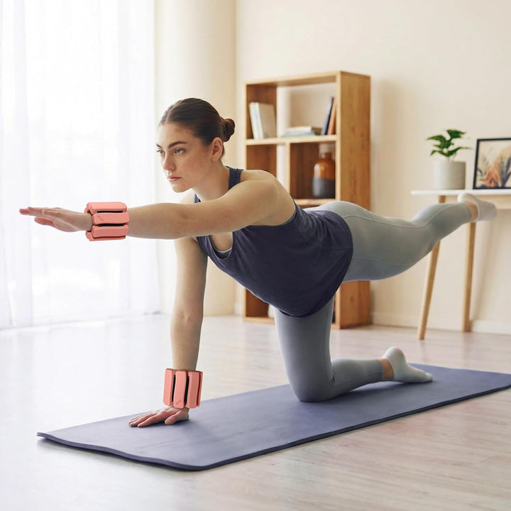 Sportneer tragbare Gewichtsmanschetten – 2er-Set (Jeweils 1 kg) für Damen und Herren, modisches knöc