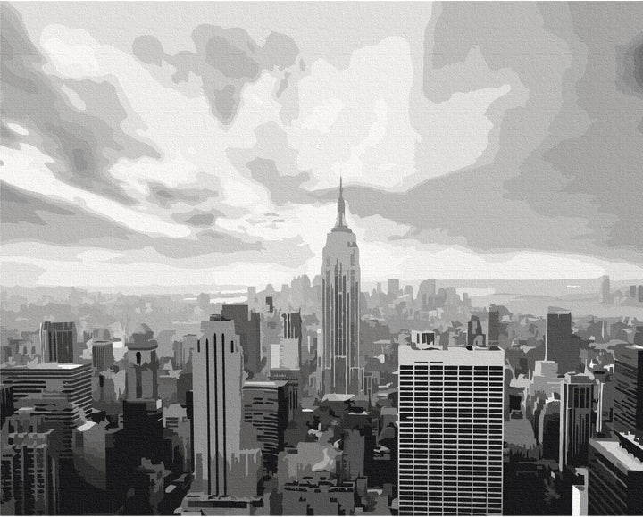 murando - Malen nach Zahlen New York 60x40 cm Malset mit Holzrahmen auf Leinwand für Erwachsene Kind