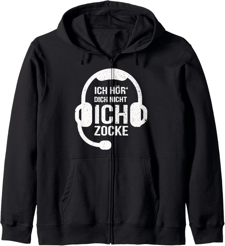 Ich Hör' Dich Nicht Ich Zocke Gamer Geschenk Kapuzenjacke