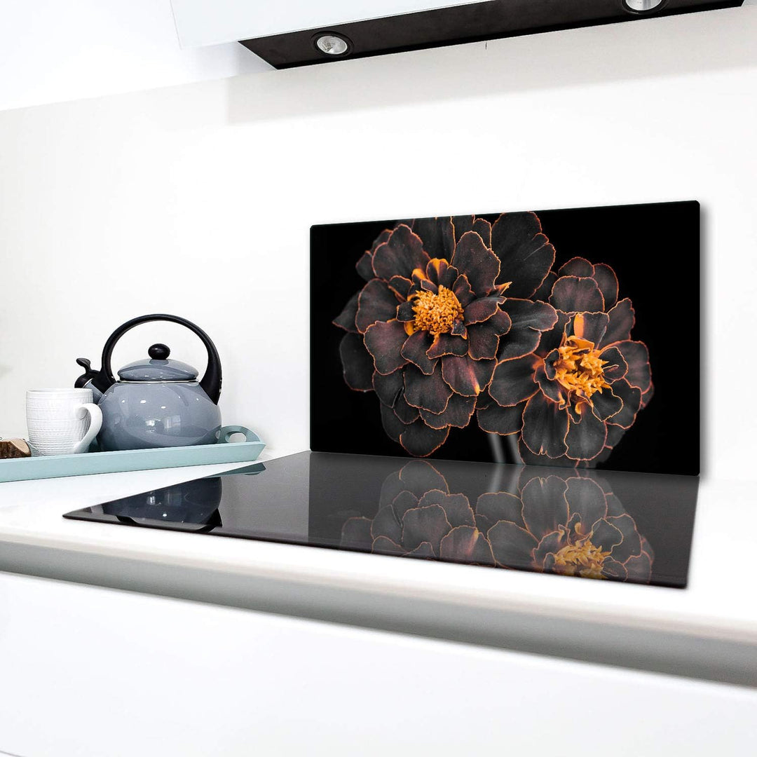 TMK | Herdabdeckplatte 90x52 cm Glas Ceranfeldabdeckung Induktion Herdschutz Spritzschutz Glasplatte