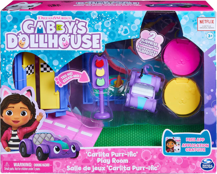 Gabby‘s Dollhouse Deluxe Raum, Sweet Dreams, Schlafzimmer mit Kuschelkatze &amp; Deluxe Raum, Purr-ific