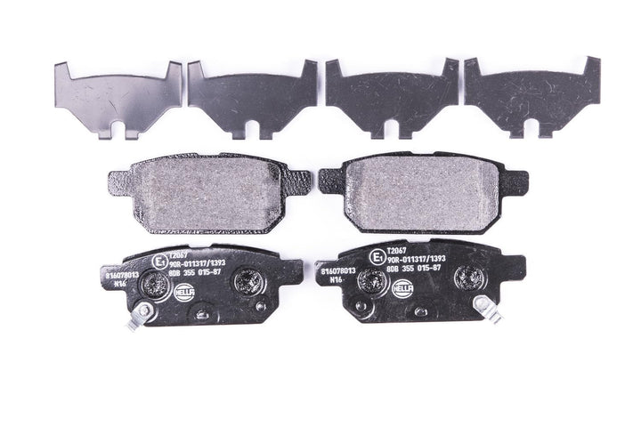 HELLA PAGID 8DB 355 015-871 Bremsbelagsatz - T2067 - Dicke/Stärke: 14.3mm - mit akustischer Verschle