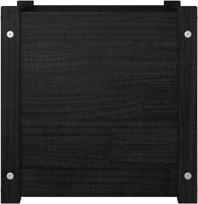 homiuse Hochbeet Pflanzkübel Schwarz 40x40x40 cm Massivholz Kiefer Schwarz Blumentopf Gross Pflanzkü