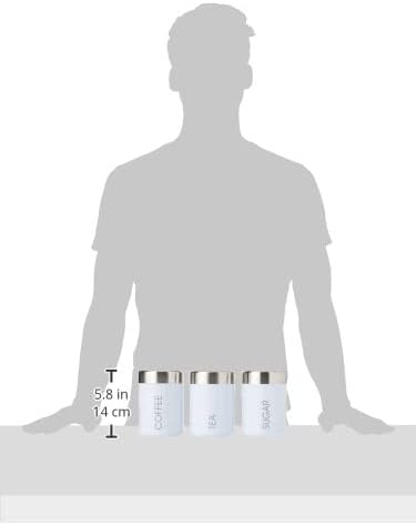 Premier Housewares Liberty Tea-, Kaffee- und Zuckerdosen, inkrementelle Höhen, Stufenhöhen — 3er-Set