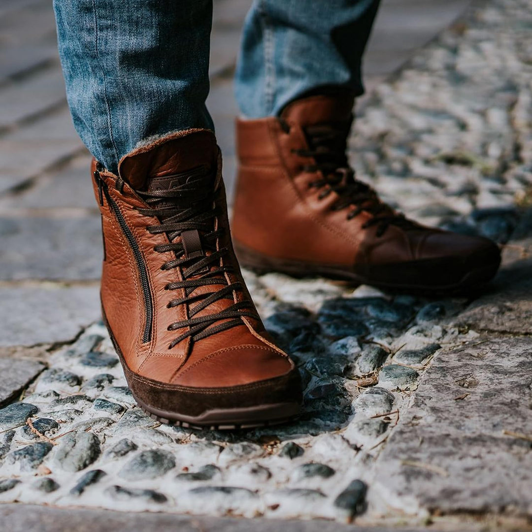 Magical Shoes Barfussschuhe gefüttert für Damen &amp; Herren, Schnürstiefel, Stiefel Winter, minimalisti