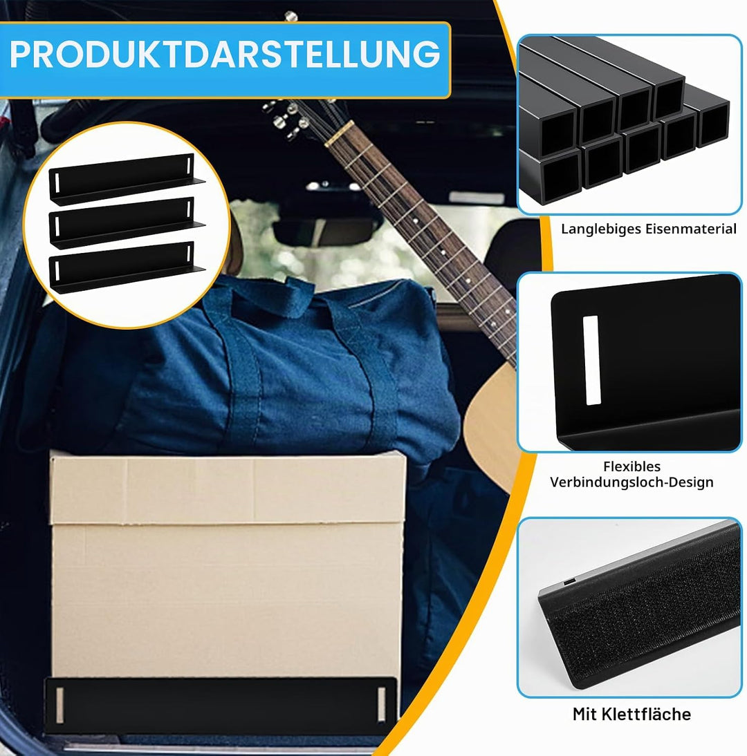 VGECEE 3 Stück Kofferraum Klett Fixierung 30 x 4 x 5cm Auto Gepäckfixierung Kofferraum Klett Cargoel
