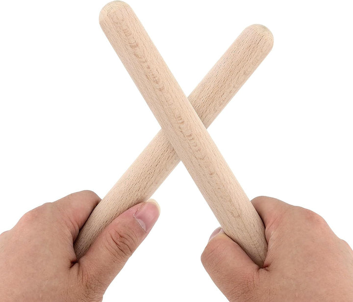 CHUIFAI 24 Stück 20cm Klanghölzer Rhythmusstöcke Set, 2cm Klangholz Instrument, Holz Klangstäbe für