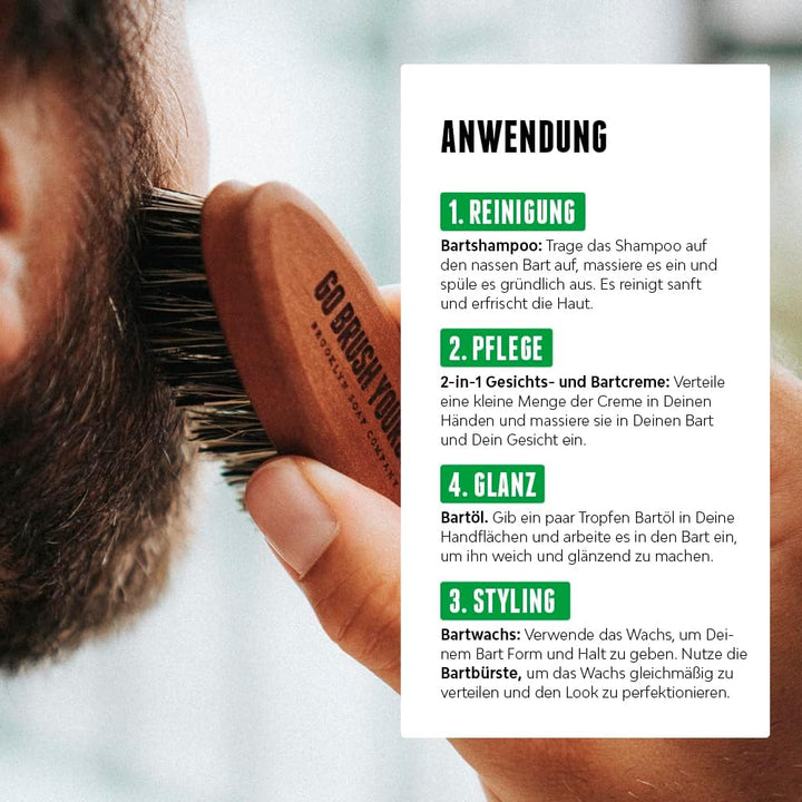 Ultimate Beard Box · Brooklyn Soap Company · Hochwertiges Bartpflege Set inkl. Bartöl, Bartshampoo,