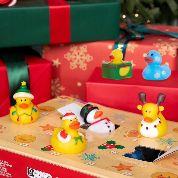 JOYIN Adventskalender 2025 mit Enten, 24-tägiger Countdown-Kalender mit Gummienten, Badeenten-Spielz