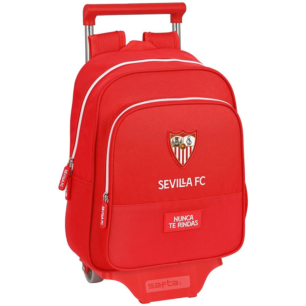 safta Unisex Kinder Sevilla FC Kinderrucksack mit Trolley 705, 280 x 100 x 340 mm, rot, Estándar