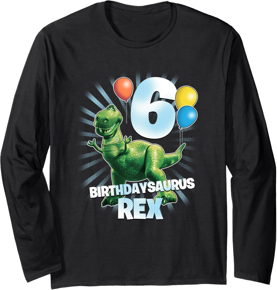 Disney Pixar Toy Story Birthdaysaurus Rex 6th Birthday Langarmshirt