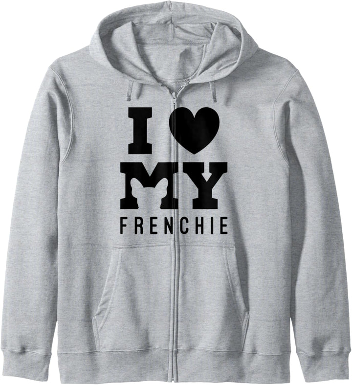 I Love Französische Bulldogge Hundebesitzer Geschenk Hunde Kapuzenjacke