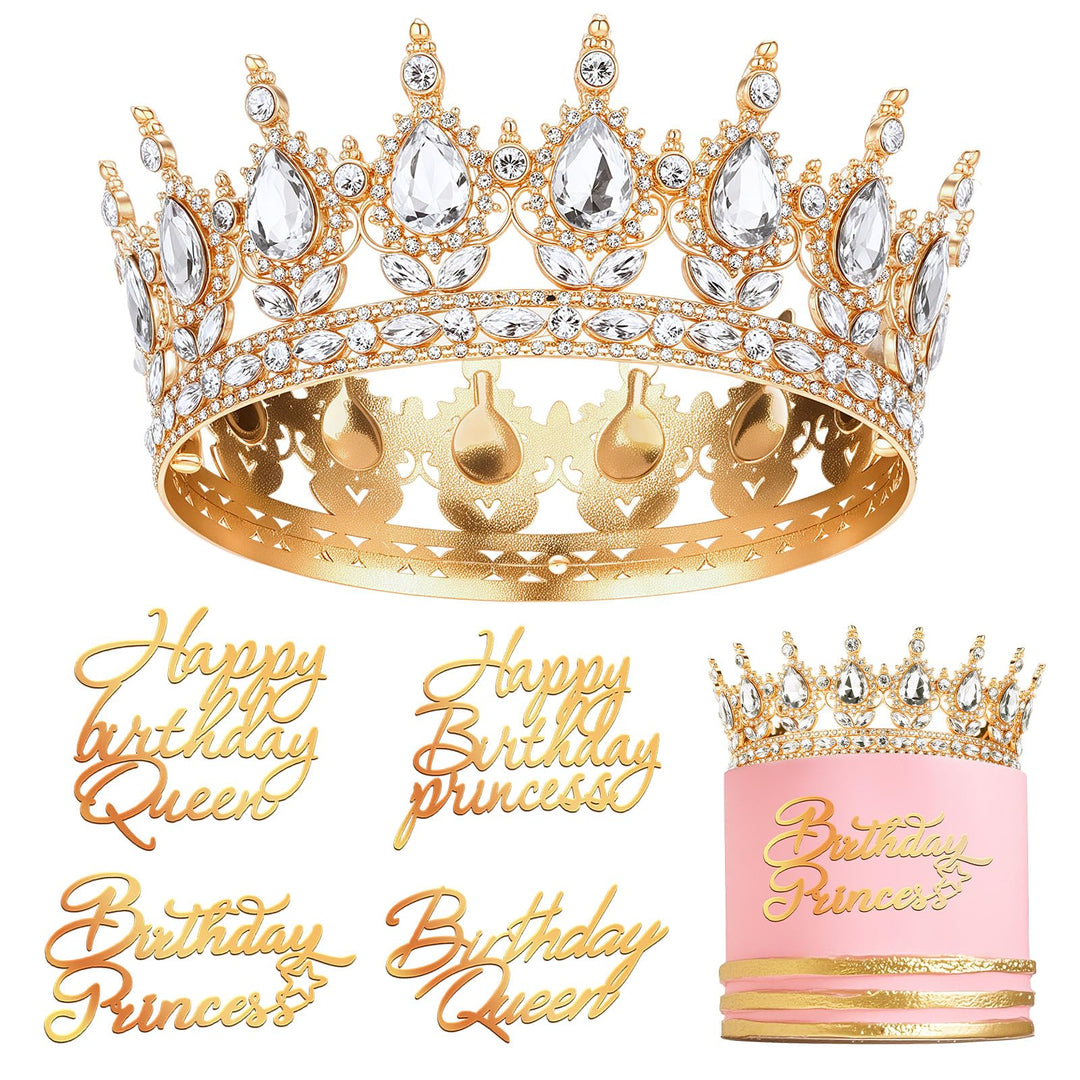 Geburtstag Krone für Damen Mädchen Queen Prinzessin Krone Königin Tiara Kristall Krone für Torte mit