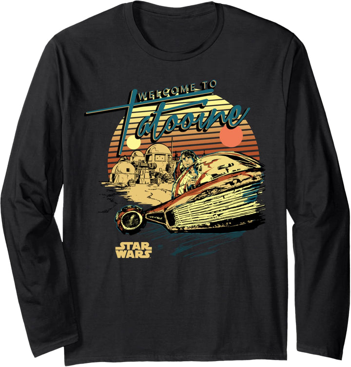 Star Wars Welcome To Tatooine Luke Skywalker Poster Langarmshirt