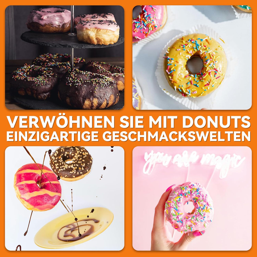 Baker’s Friend Mini Donut Maker Maschine für zu Hause, 6 x 7.5 cm Mini Donuts Maker Maschine für Fam