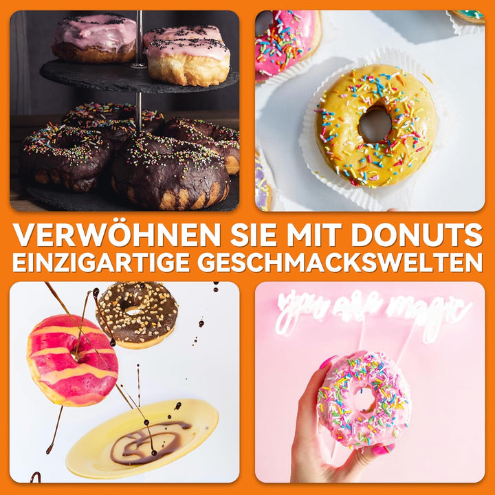 Baker’s Friend Mini Donut Maker Maschine für zu Hause, 6 x 7.5 cm Mini Donuts Maker Maschine für Fam