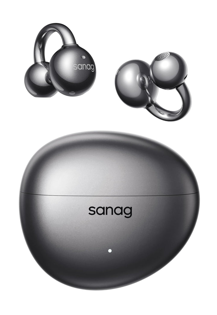 SANAG S7SUltra Open Ear Kopfhörer, Clip On Earbuds Kabellos Dyna HiFi, Bluetooth 6.0, 40H Spielzeit,
