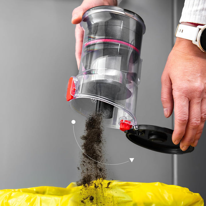 LEHMANN Akku Staubsauger Kabellos 3-in-1, Akkustaubsauger mit 45Min Laufzeit, 1,8L Behälter, Anti-Ta