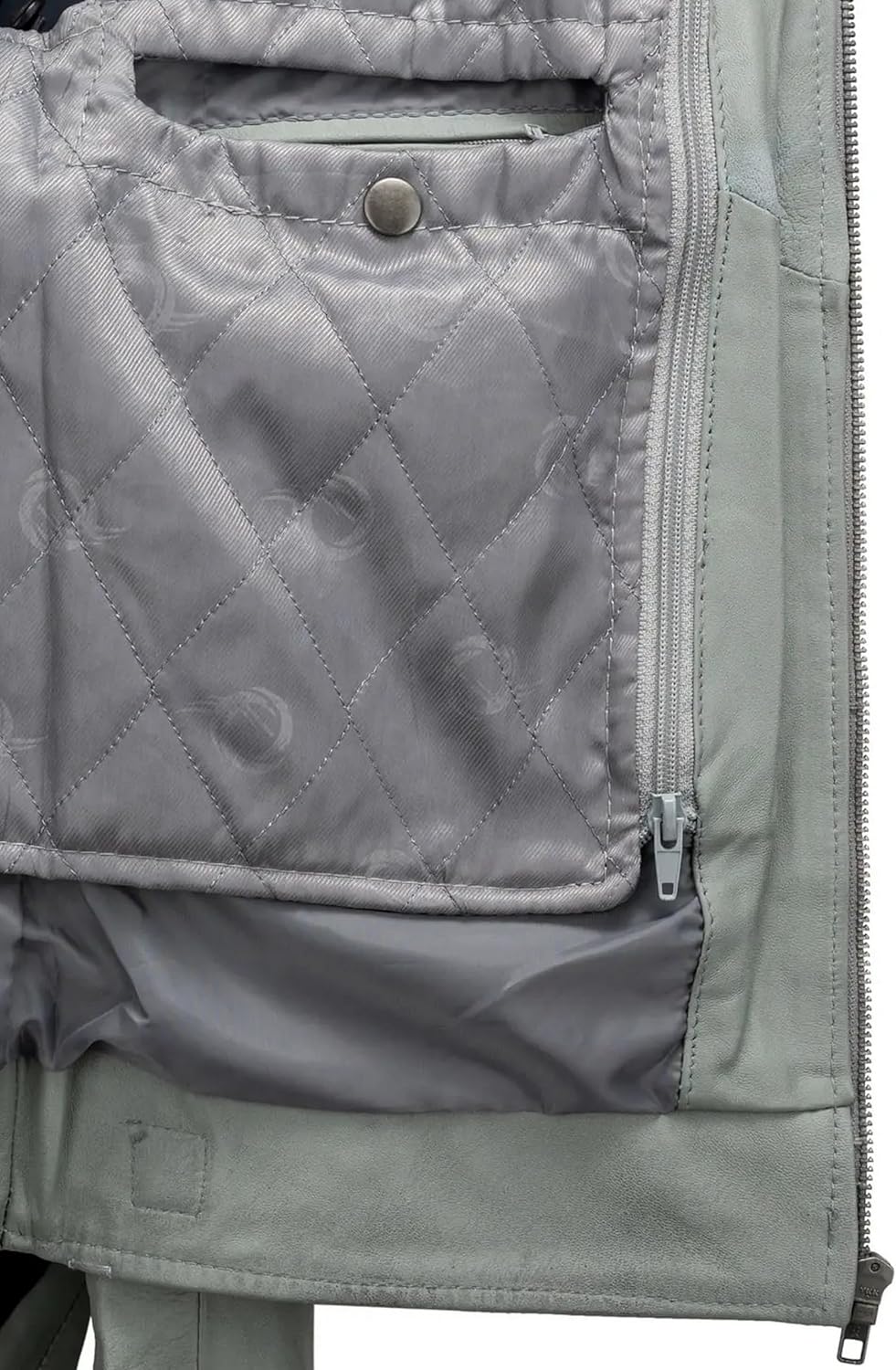 URBAN 5884 Motorradjacke Damen Mit Protektoren, Damenjacke aus Lammleder, Protektoren für Rücken, Sc