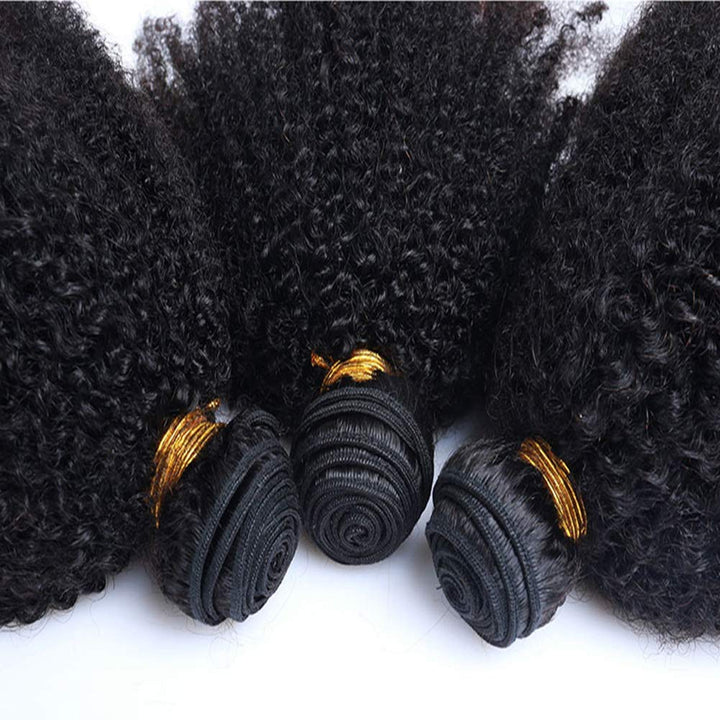 Afro Kinkys Curly Remy Human Hair Weave 3 Bundles Wefts 4B 4C Unprocessed Brazilian Virgin Hair Exte