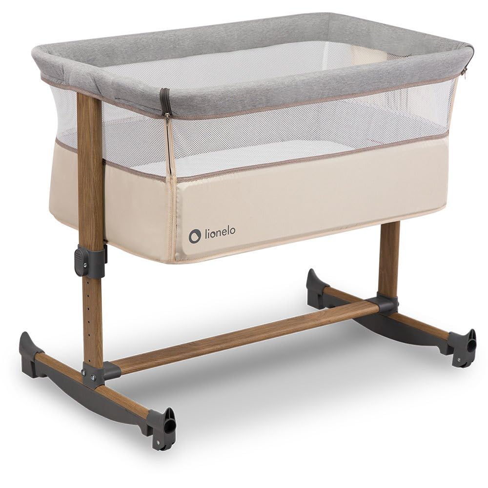 Lionelo Leonie 3 IN 1 Babybetten Babybett, Schaukelfunktion, 5-stufige Höhenverstellung, Schräglage,