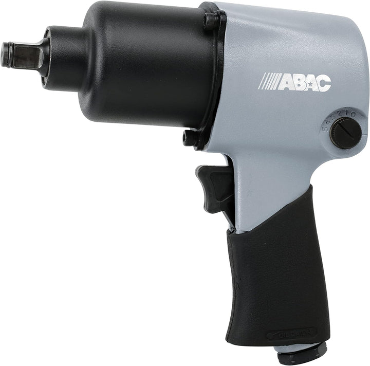 ABAC Druckluft Schlagschrauber 1⁄2" G-102 - Kunststoffkoffer mit Zubehör (10 Steckschlüssel + Verlän
