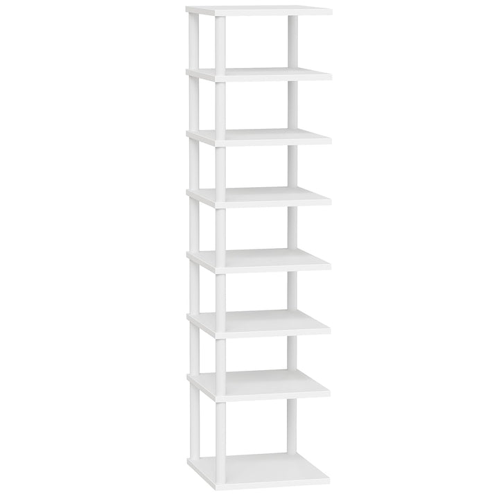 HOOBRO Vertikales Schuhregal, 8-lagiges Schuhregal, schmales Schuhablage, Schuhschrank, Schuhständer