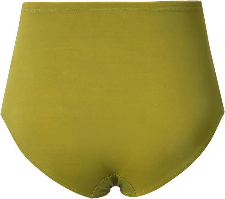 Ulla Popken Damen Miederhose, High Waist, Jacquard-Einsatz Underwear 42-44 Hells Gelbgrün, 42-44 Hel
