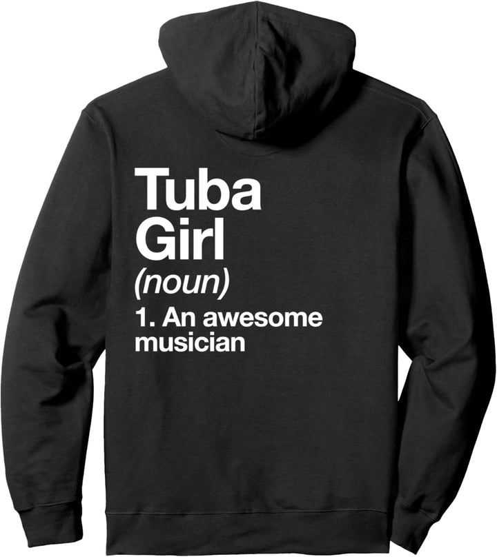 Tuba Girl Definition Funny Musician Musik Orchestra Band Pullover Hoodie