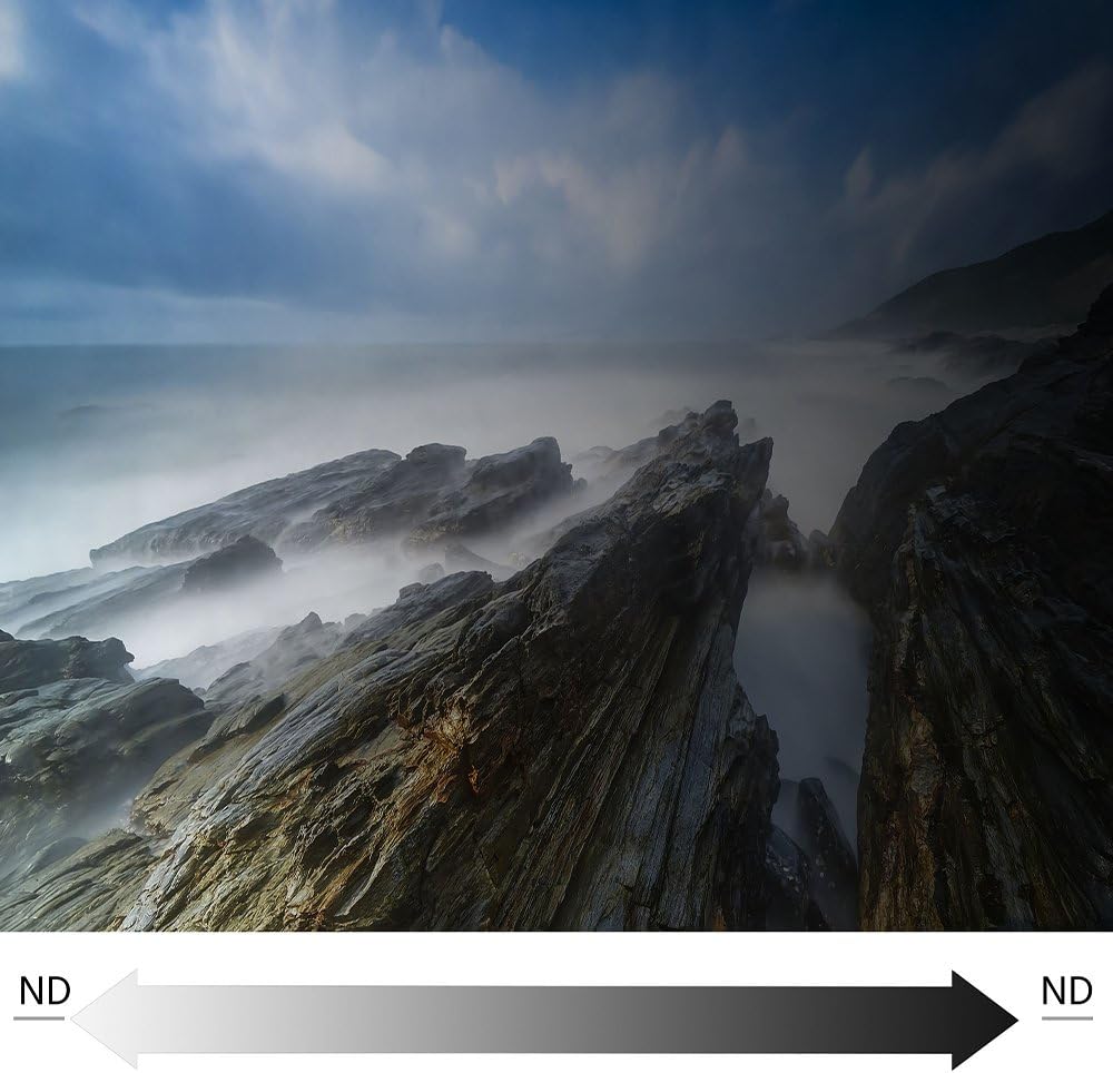 FOTGA Einstellbare Fader ND Lens Filter Neutrale Dichte Neutral Density ND2 zu ND400 Graufilter (52m