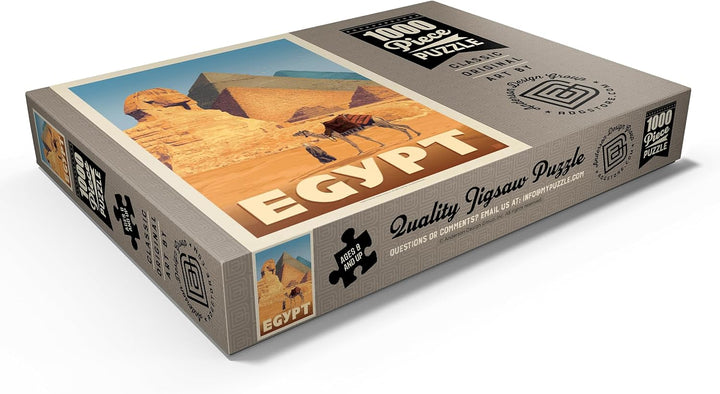 Ägypten: Pyramiden und die Grosse Sphinx, Vintage Poster - Premium 1000 Teile Puzzle - MyPuzzle Sond