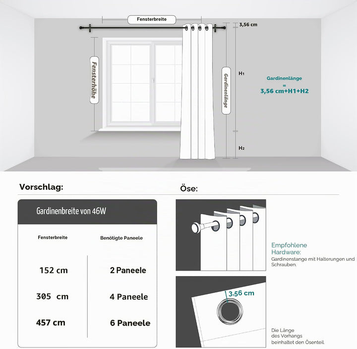 Deconovo Blickdicht Gardinen mit Ösen für Schlafzimmer Thermogardine Kälteschutz Vorhang Blickdicht,