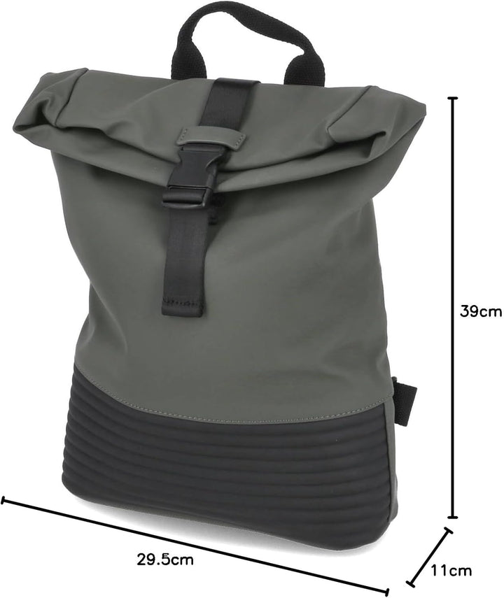 Rieker Damen H1426 Rucksack, Grün, S