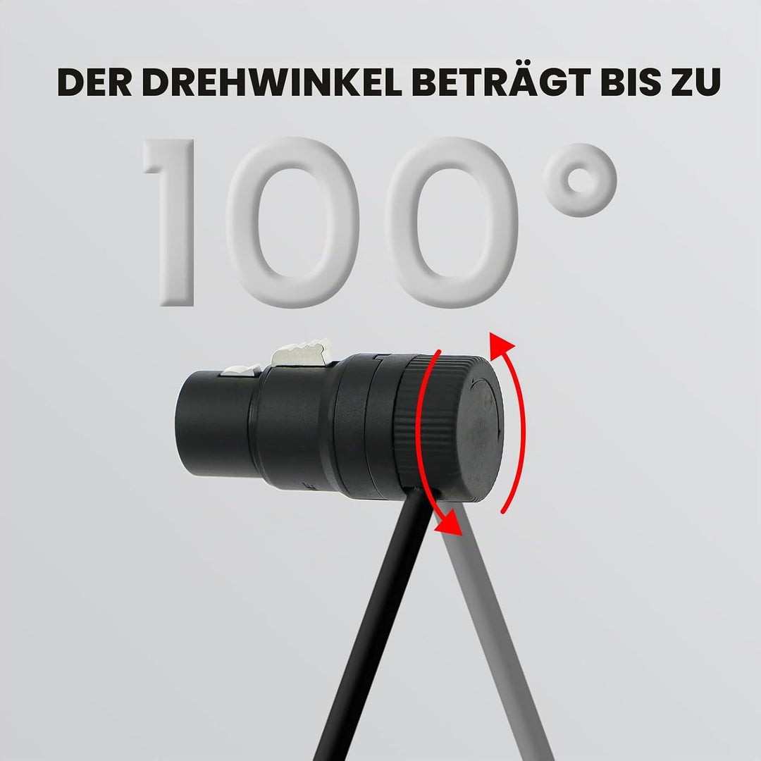 Alvin's Cables Drehbares Low-Profile-XLR-3-Pin-Stecker-auf-Buchse-Kabel Originalstecker symmetrische