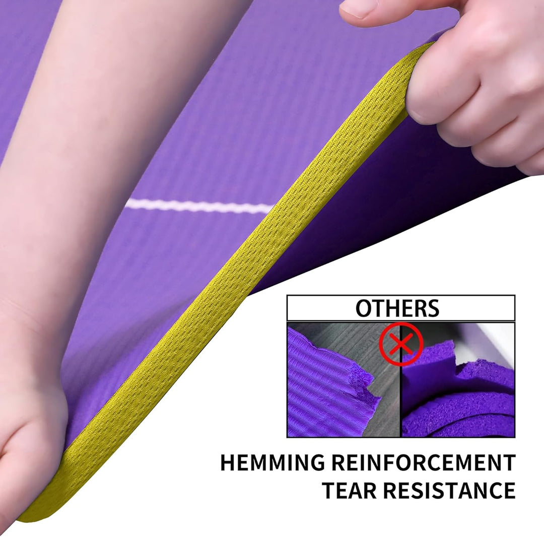 PROIRON Gymnastikmatte, Turnmatte für Zuhause mit Tragegurt Trainingsmatte Rutschfest, Yoga Matte Di