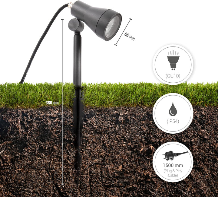 Paco Home Pflanzenlampe Beleuchtung Lampe Garten Deko Outdoor Gartenhaus Steckdosenlampe Aussenlampe