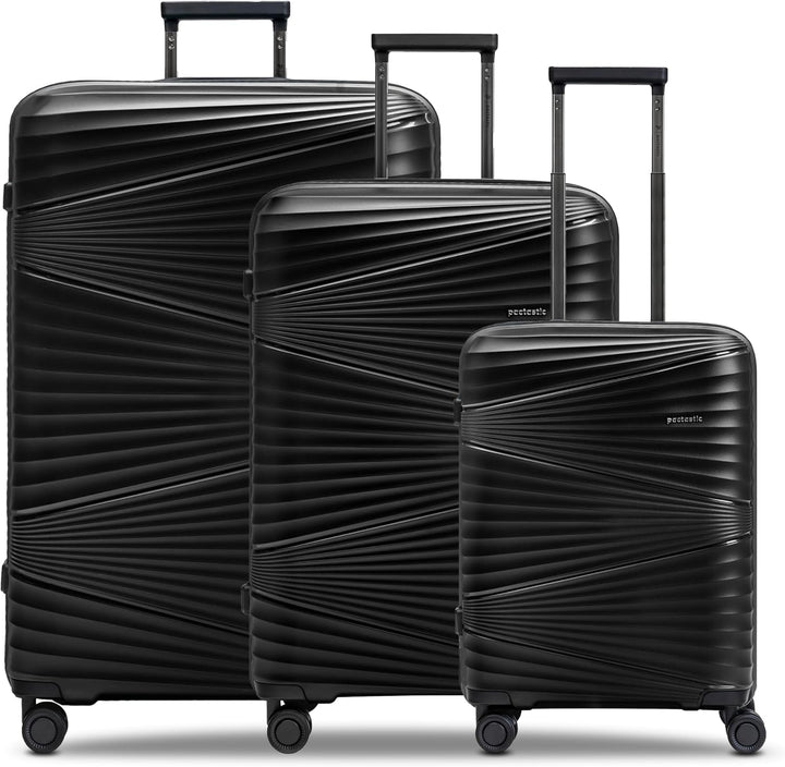 Pactastic Ultra leicht Hartschalen Koffer-Set 3-teilig | Robustes Polypropylen Material | 4 Doppelro