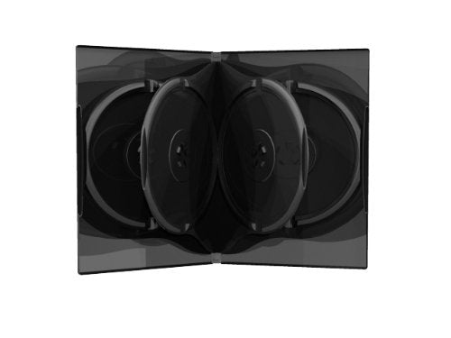 10 DVD CD Hüllen 6fach 6er-DVD-Box 21mm schwarz