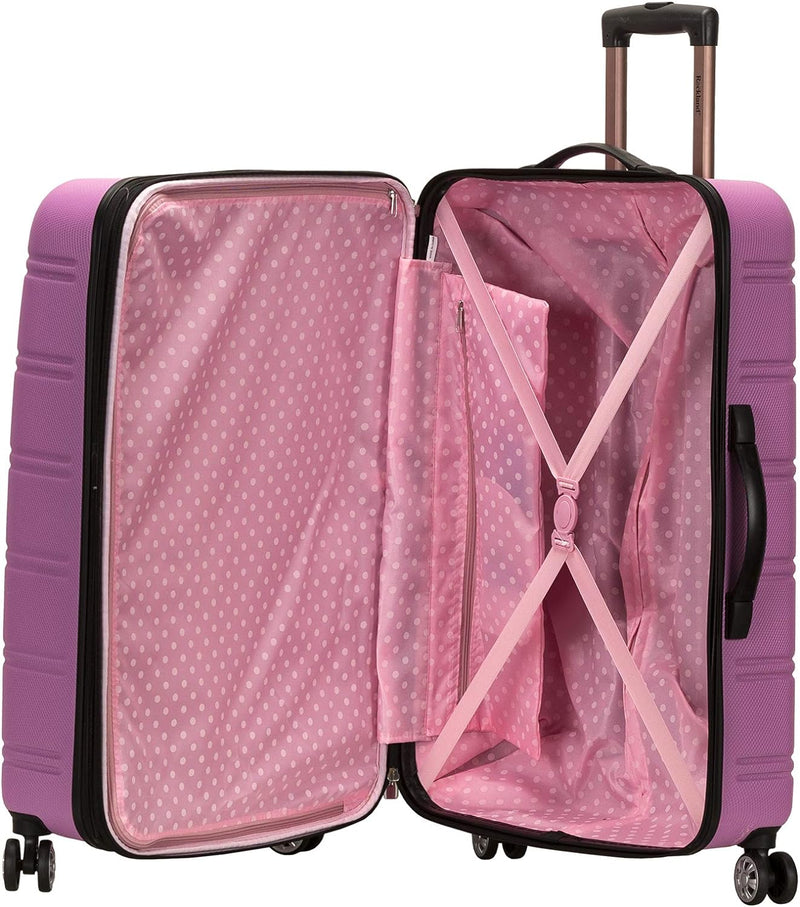 Rockland Melbourne Hartschalen-Trolley, erweiterbar, Rose, 2-Piece Set (20/28), Melbourne Hartschale