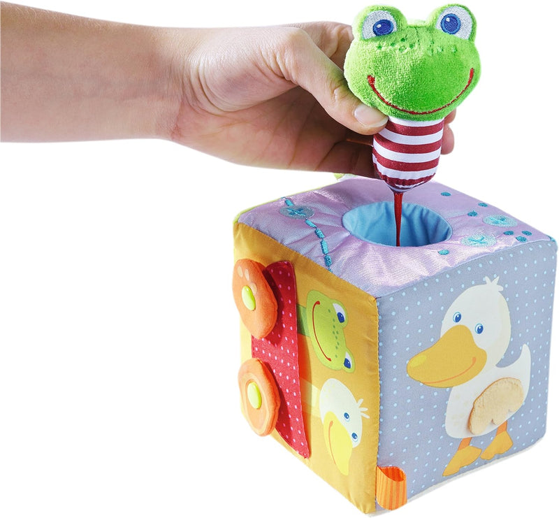 HABA Baby Spielwürfel Zauberfrosch - Baby Spielzeug ab 6 Monaten, Motorikwürfel, Motorikspielzeug Ba