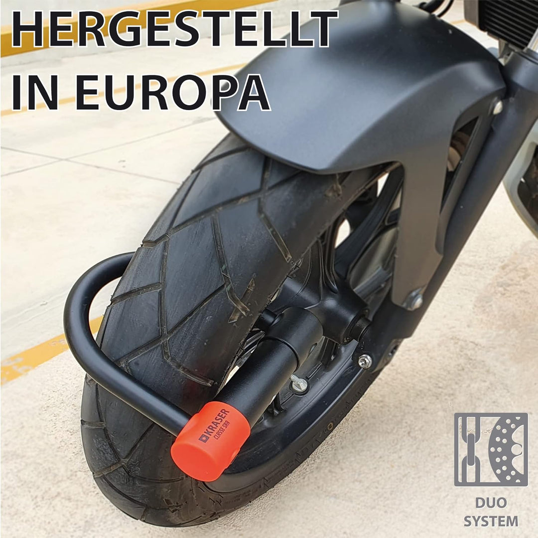 KRASER KR120S Solid U Vorhängeschloss SRA-geprüftes Motorradschloss Diebstahlschutz Motorrad Sicherh