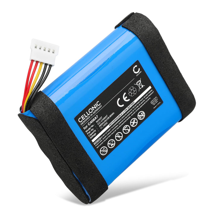 CELLONIC, Lautsprecherakku kompatibel mit Marshall Middleton (2600mAh, 11.1V) Ersatzakku C406A7