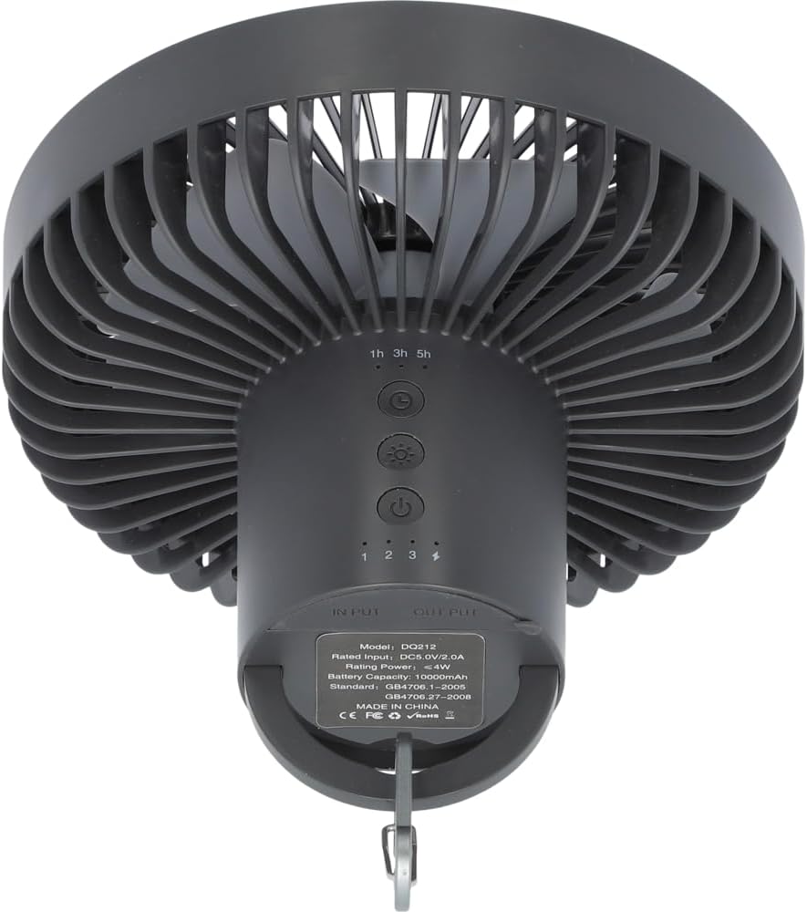 BERGER CXS10 Tisch-Ventilator zum Aufhängen | sehr leise und leistungsstark | 3 Geschwindigkeiten |