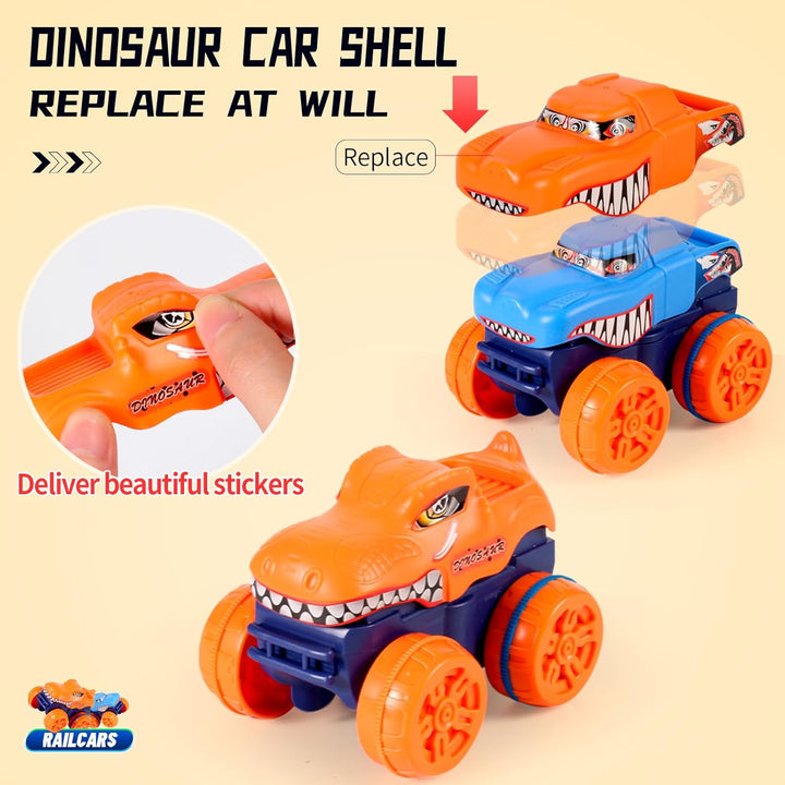 Kinder Rennbahn Spielzeug, 150pcs Autorennbahn Auto Spielzeug mit 2 Glow Cars Spielzeug, Autorennbah