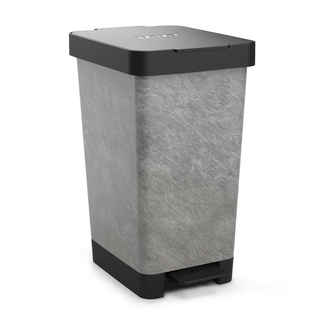 TATAY Smart Deco 25L Mülleimer mit Pedal | Kompaktes und funktionales Design | Für Innen und Aussen