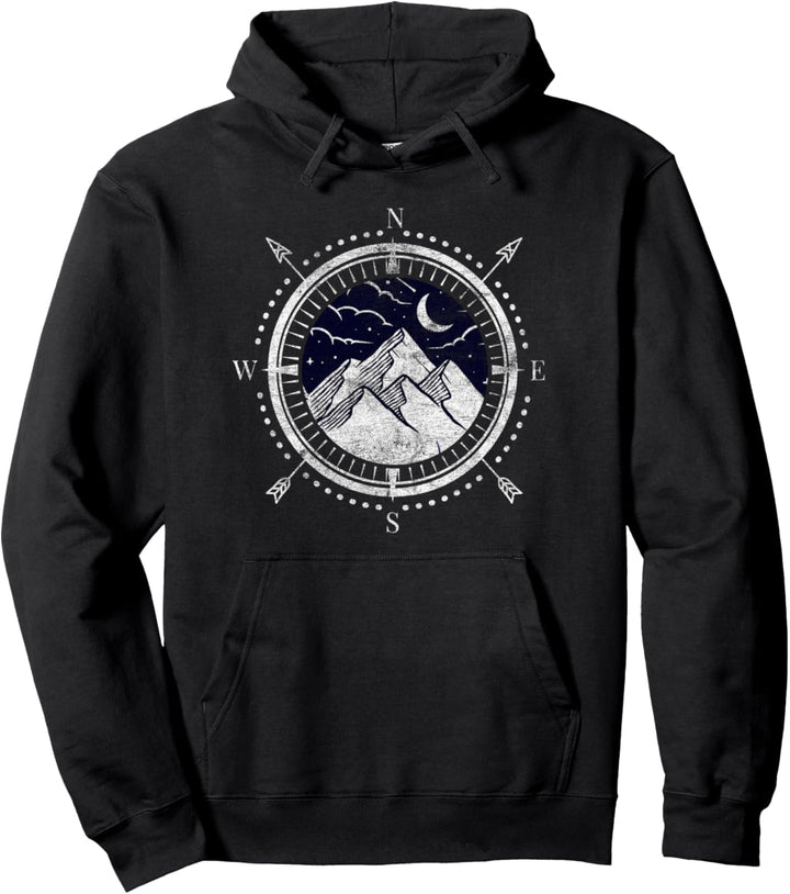 Kompass Urlauber Wandern Zelten Camping Reisenden Natur Pullover Hoodie